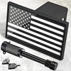 Locking American Flag Trailer Hitch Cover - Patriotic Aluminum Hitch