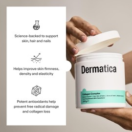 Dermatica Dermatica Collagen Complex, 240g C Marine Collagen Peptides Supplement & Antioxidants for Radiant Skin, Healthy Hair & Strong Nail Support, 30 Servings