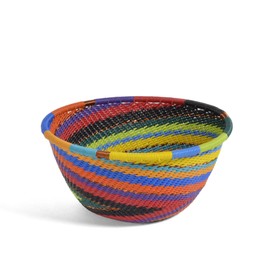 Fair Trade Zulu Telephone Wire 4.5-inch Round Bowl, African Spirit