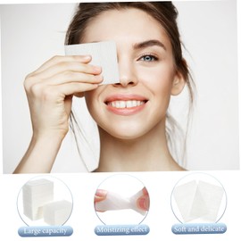 Baluue 2Packs Moisturizing Cotton Pads Stretchable Makeup Remover Pads for Gentle Facial Care Reusable Soft and Skin Friendly Cotton Wipes for Toner and Wet Compress Use