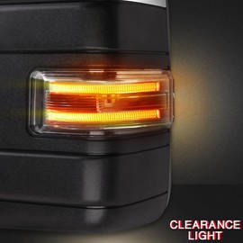 SCITOO Towing Mirrors with Puddle Light Chrome Tow Mirrors Compatible Fit for 2004-2014 F-150 with Auxiliary Lights Turn Signal Power Control Heated Manual Telescoping Folding