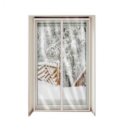 White Magnetic Thermal Windproof Vinyl Curtain (Small) 90x210cm 2ea