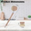 Bamboo Dish Brush - 4 Replacement Heads | Brosse Vaisselle
