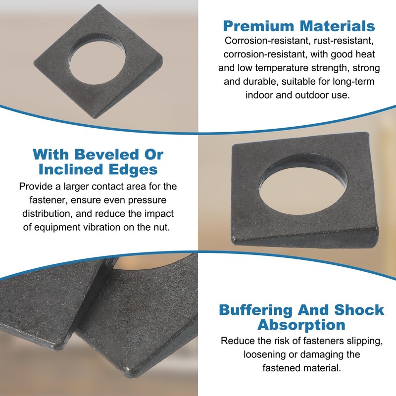 PATIKIL M12 Beveled Square Washers, 20 Pcs Thickness 2 to