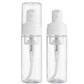 2Pcs 150ml/5oz Empty Foam Pump Bottle Plastic Refillable Foaming Soap Dispenser Pump Bottles for Travel Hand Soap Foaming Shampoo