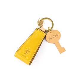 [アルベロ] キーホルダー 本革 レディース イエロー AL-6416-42