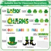 gisgfim St.Patrick Day Bulletin Board Decoration Set Lucky Shamrock Borders