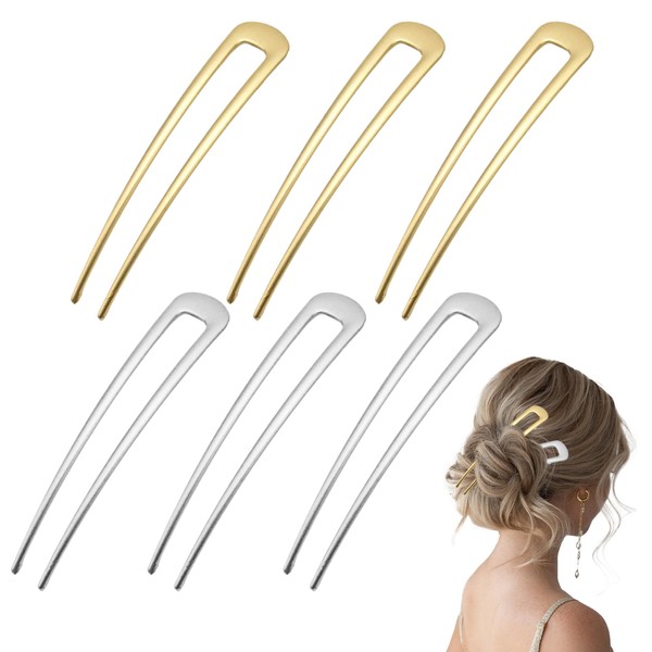 6PCS French Hair Pin Not Easy to Break Simple and