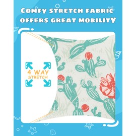 maamgic Boys Swim Trunks Stretch Quick Dry Swim Shorts Kids Bathing Suits Toddler Boy Swimsuit Swimwear Cactus Green 5/6