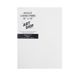 Artists 100% Cotton Canvas Board for Oil & Acrylic Painting 16 x 12" (Pack of 5)