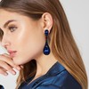 EVER FAITH Navy Blue Crystal Teardrop Dangle Earrings for Women
