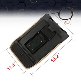 PIT66 Center Console Armrest Kit, Compatible with 99-07 Silverado Avalanche Suburban Tahoe Sierra Yukon square Beige