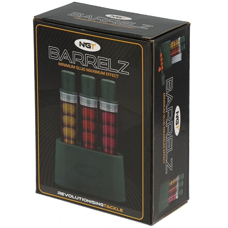 NGT Glugging Tubes Set with Barrelz Baiting Stand Carp Fishing