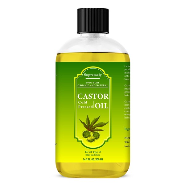SUPREMELY Supremely Cold Pressed Pure Castor Oil 500ml 100% Natural