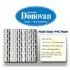 Donovan Multi-Colored PVC Mesh Tarps w/Grommets and Spline, High Grade