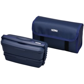 Thermos DJB-905W NB 2-Tier Fresh Lunch Box, 30.4 fl oz (900 ml), Navy Blue