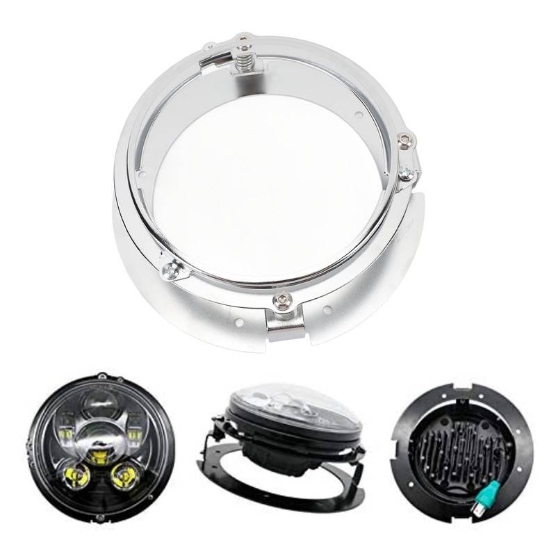 5.75in Round Headlight Mounting Bracket Stable Firmly Fixed Iron Universal