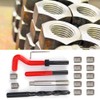 17Pcs Thread Repair Kit Stainless Steel Twisted Drill Wrench Threaded
