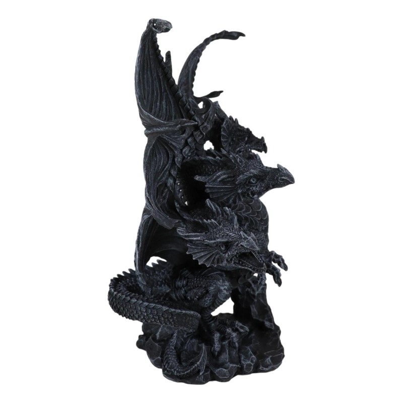 Gothic Faux Stone Ancient Legendary Five Headed Dragon Hydra Roaring