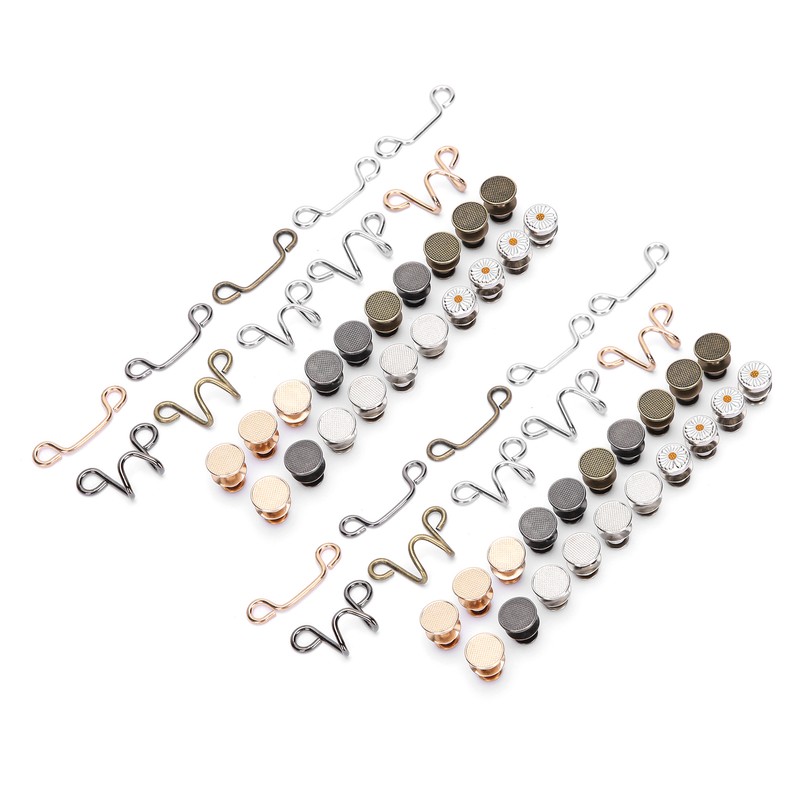 Adjustable Waist Buckle Extender Set Jean Waist Extender Button Replacement