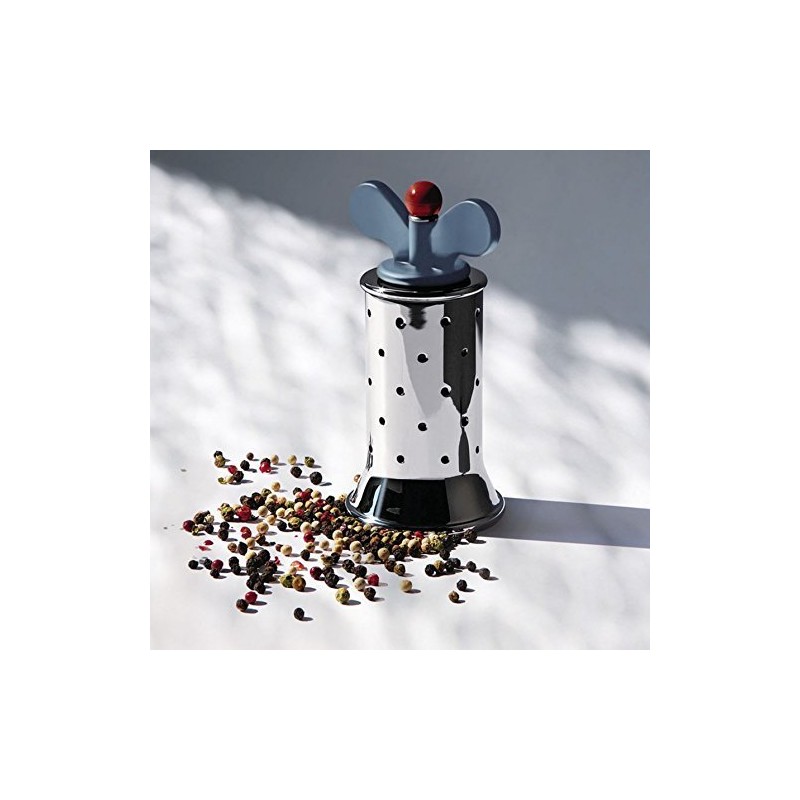 Alessi Michael Graves Pepper Mill Black, 6.3cm diameter, 13.2cm high