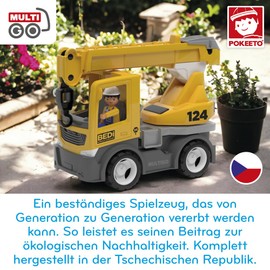 MultiGO Build 2+1 Set Sandpit Toy for Children from 3 Years - Construction Worker with Car - Sand Toy for Outdoor Games - Car for the Garden