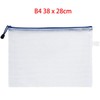 Unifizz B4 Plastic Wallets, Mesh Zipper Pouch Document Bag Ziplock