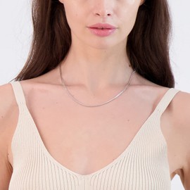 PORI JEWELERS Sterling Silver Mens and Womens Unisex Solid Franco Square Box Link Chain Necklace/Bracelet - 1.8MM, 2.5MM, 3MM, 3.7MM - Yellow or Silver Available, 30, Sterling Silver, No Gemstone