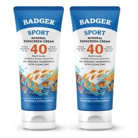 Badger Protector Solar Reef Safe, Spf 40 Sport Mineral Sunsc