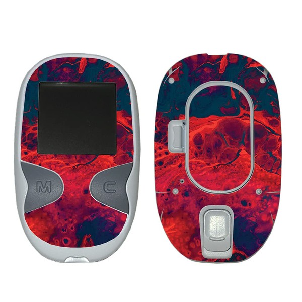 MightySkins Skin Compatible with Care Touch Glucose Meter - Fiery