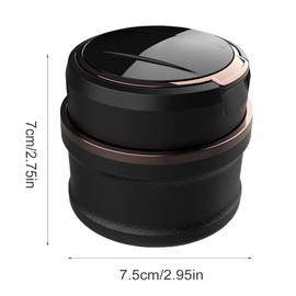 LxwSin Car Ashtray, Easy Clean Up Removable Car Ashtray with LED Light with Hinged Lid, Self-Extinguishing Ashtray for Cars, Vans, Outdoors, Camping