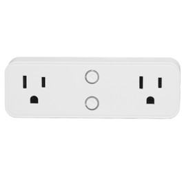 Power Strip WiFi BLE Remote Control Dual Sockets Receptacle 10A  AC 100‑240V