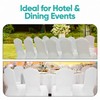 Ruched Swag Back Chair Cover White 160GSM Spandex Polyester, Stretchable