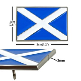 Lesonwo Pack of 2/4 Scotland Flag Pin Badge, Saint Andrew's Cross Lapel Pin Brooch Pins 30mmx20mm (4)