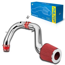 PHILTOP 3" Cold Air Intake Kit System Compatible with Honda Accord 2008 2009 2010 2011 2012 2.4L L4, High Performance, Red