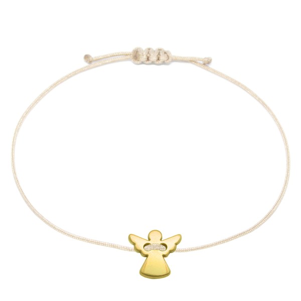 Selfmade Jewelry Women's Guardian Angel Bracelet Gold Handmade Macrame Bracelet