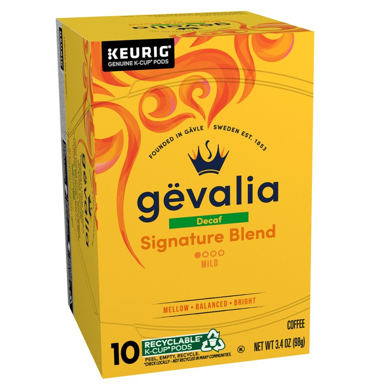 Gevalia Signature Blend Decaf Mild Light Roast K-Cup Coffee Pods,
