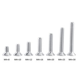 Kadimendium M4 Star Flat Head Screws Stainless Steel Countersunk Machine Screw Bolts (M4 x 10 mm) Pack of 50