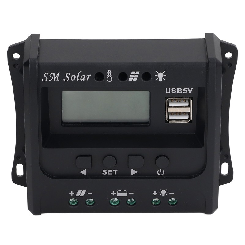 Solar Panel Controller 3 Stage PWM Charging Intelligent Microcontroller ABS