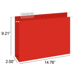 HERKKA Extra Capacity Legal Size Hanging File Folders, 30 Pack Reinforced Legal Size Hanging Folders with Heavy Duty 2 Inch Expansion, Designed for Bulky Files, Medical Charts, Assorted Colors