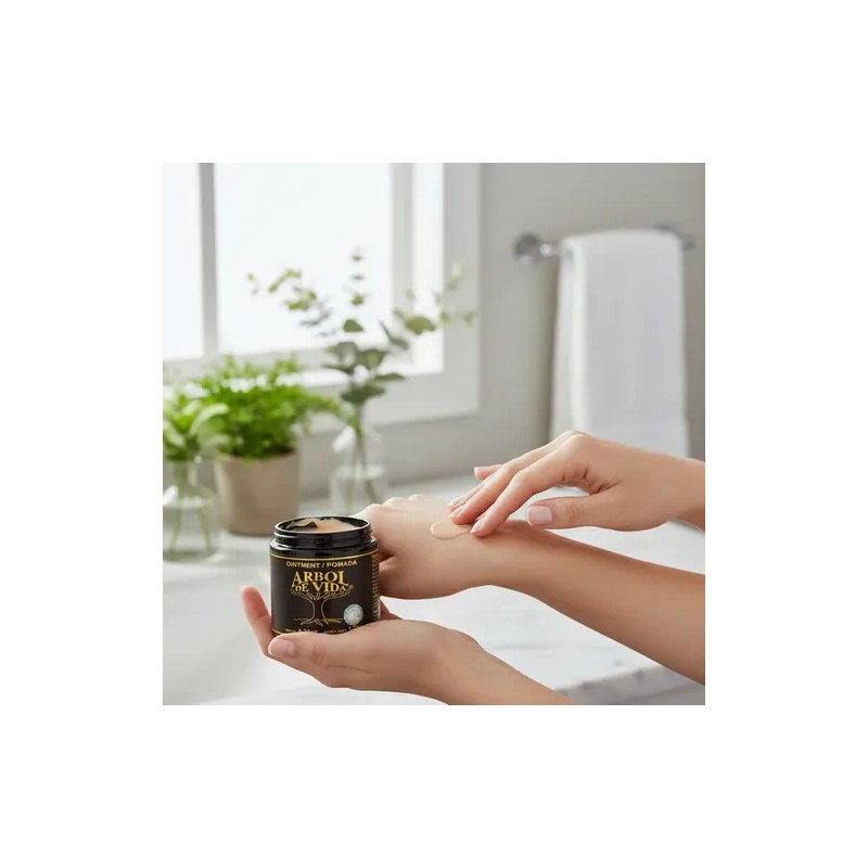Pomada Árbol de Vida Tepezcohuite Jurema, Rosehip Wheat Germ Ointment,