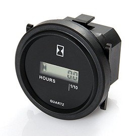 Runleader Digital Hour Meter,AC 86V to 230V,Resettable Total Running Hours,Data Storage for Lawn Mower Tractor Generator Golf cart Scrubber Marine ATV Motor Compressor and Other Powered Equipment