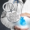 WSNANG Anatomical Heart Keychain Braver Stronger Smarter Than You Think