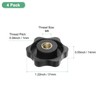 M METERXITY 4-Pack 6 Star Knobs, M6 Female Thread 31mm