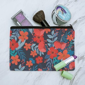 Cecilie Flowers Pattern Makeup Cosmetic Bag Organizer Pouch