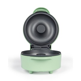 Giles & Posner Donut Maker - Single Large Donut Machine, PFAS Free Non-Stick Coating, Easy Cleaning, 12.5cm Plate Size, Indicator Lights, Sorbet Green, 550W