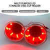 Marinebaby 4 Pcs Blue & Red LED Stainless Steel Cup