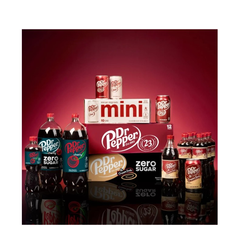 Dr Pepper Soda Pop, 16.9 fl oz, 6 Pack Bottles