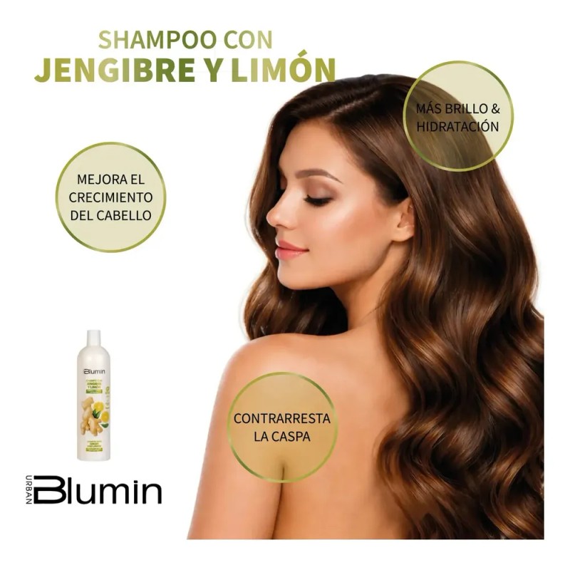 Shampoo Fortificante Blumin Jengibre Y Limón 1000 Ml