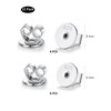 Pack of 12 925 Sterling Silver Stud Clasps, TUIOLUI Flat